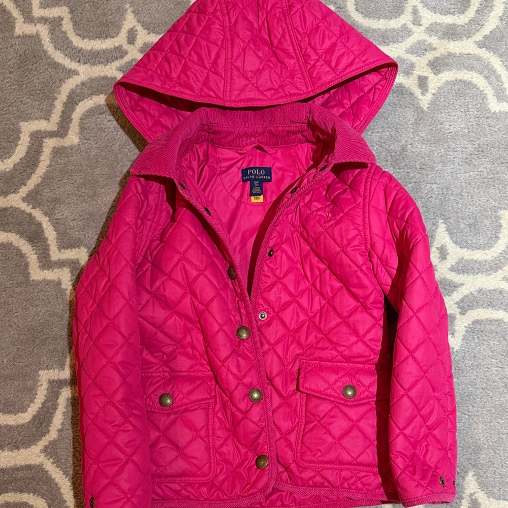 Polo by Ralph Lauren Kids Fuchsia Quilted Puffer Jacket
